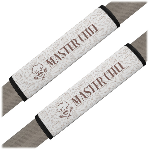 Custom Master Chef Seat Belt Covers (Set of 2) (Personalized)