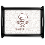 Master Chef Black Wooden Tray - Large w/ Name or Text
