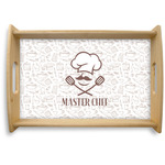 Master Chef Natural Wooden Tray - Small w/ Name or Text