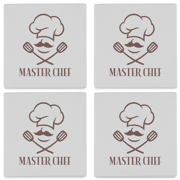 Master Chef Set of 4 Sandstone Coasters - See All 4 View