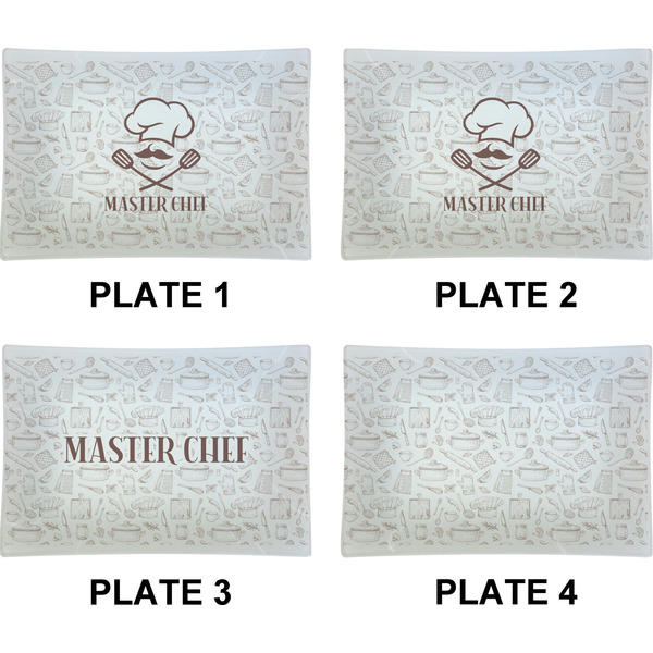 Master Chef Set of Rectangular Appetizer / Dessert Plates (Approval)
