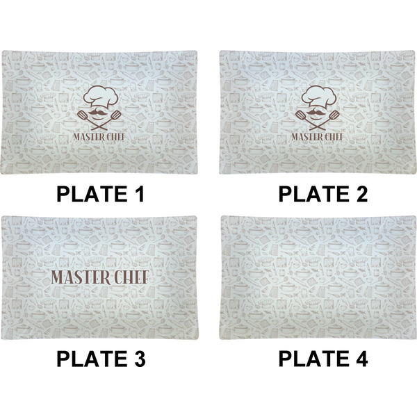 Master Chef Set of Rectangular Dinner Plates (Approval)