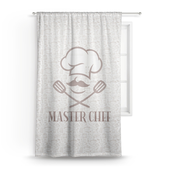 Custom Master Chef Sheer Curtain - 50"x84" (Personalized)