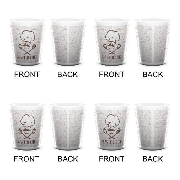 Master Chef Shot Glass - White - Set of 4 - APPROVAL