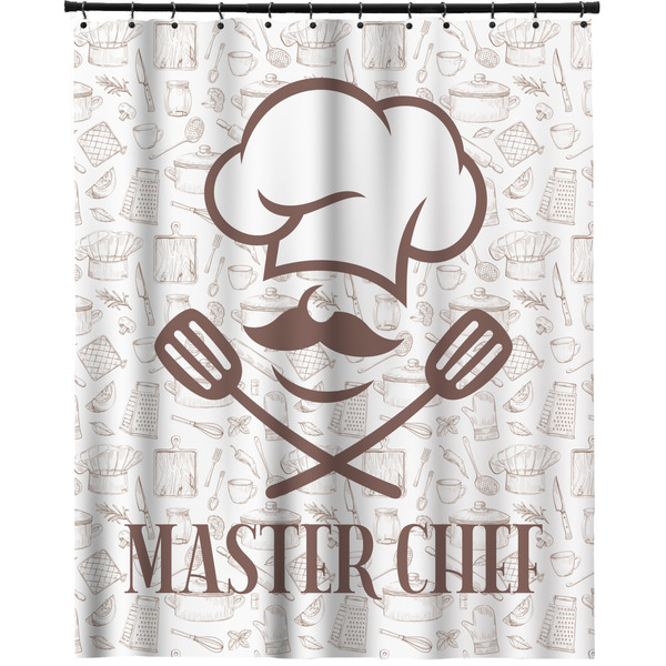 Custom Master Chef Extra Long Shower Curtain - 70"x84" w/ Name or Text