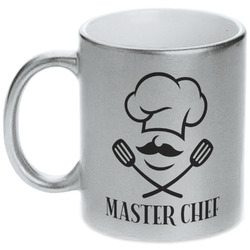 Master Chef Metallic Silver Mug (Personalized)