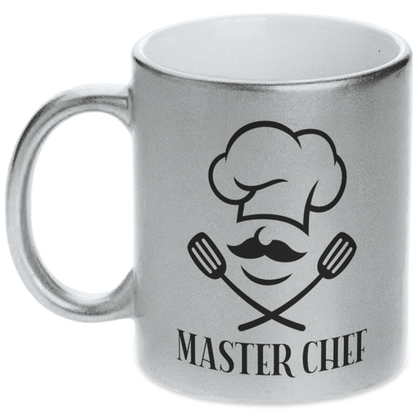Custom Master Chef Metallic Silver Mug (Personalized)