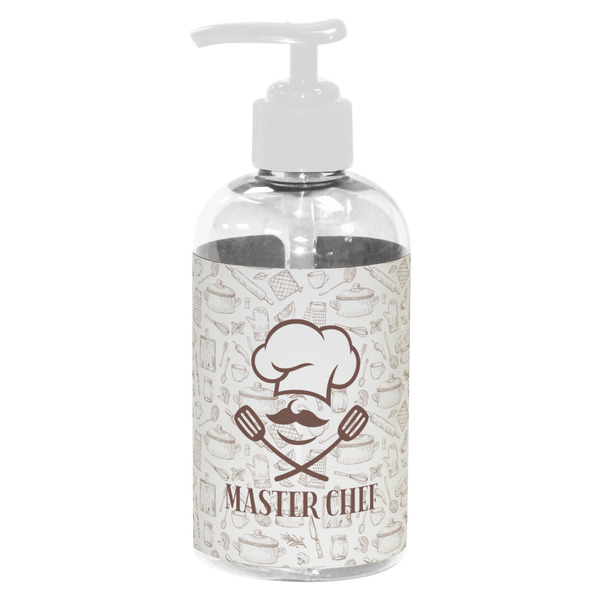 Custom Master Chef Plastic Soap / Lotion Dispenser (8 oz - Small - White) (Personalized)