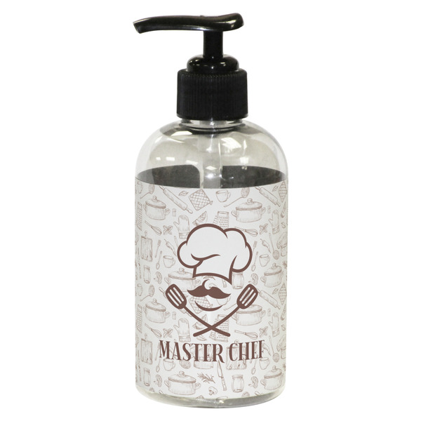 Custom Master Chef Plastic Soap / Lotion Dispenser (8 oz - Small - Black) (Personalized)