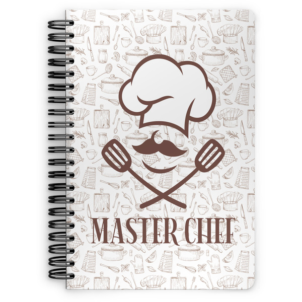 Custom Master Chef Spiral Notebook - 7x10 w/ Name or Text