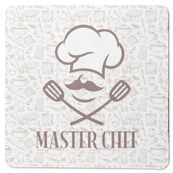 Master Chef Square Rubber Backed Coaster w/ Name or Text