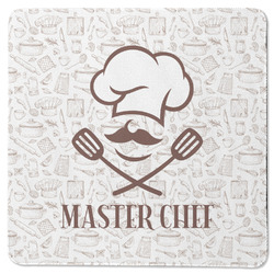 Master Chef Square Rubber Backed Coaster w/ Name or Text