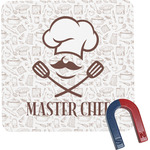 Master Chef Square Fridge Magnet w/ Name or Text