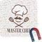 Master Chef Square Fridge Magnet (Personalized)
