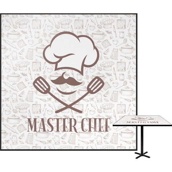 Custom Master Chef Square Table Top - 24" w/ Name or Text