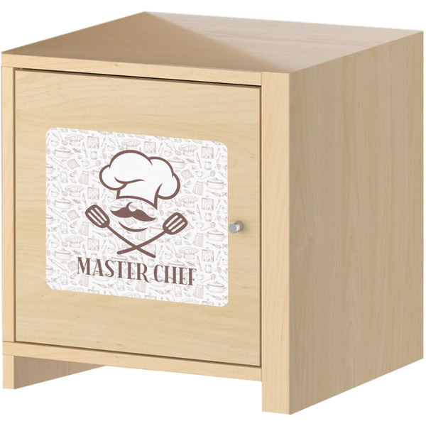 Master Chef Square Wall Decal on Wooden Cabinet