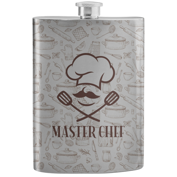 Custom Master Chef Stainless Steel Flask w/ Name or Text
