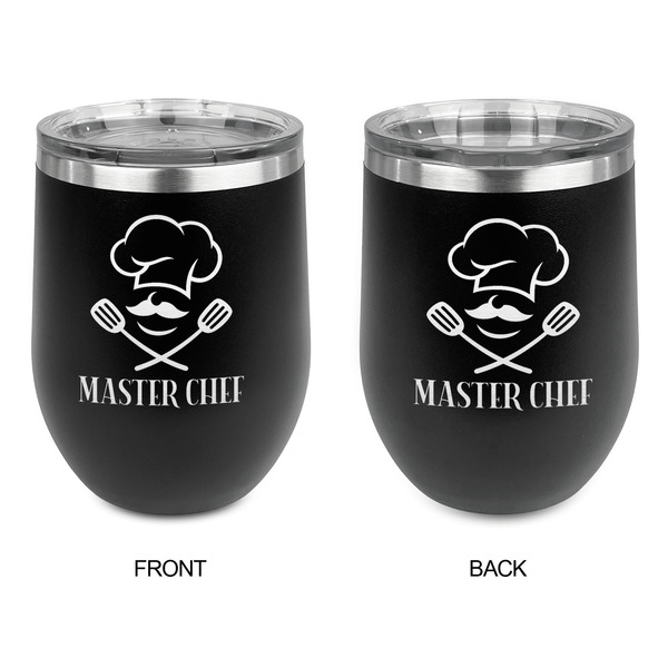 Master Chef Stainless Wine Tumblers - Black - Double Sided - Approval