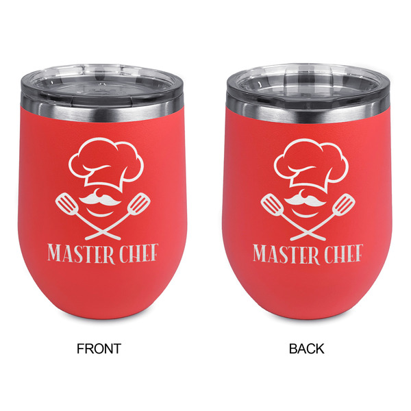 Master Chef Stainless Wine Tumblers - Coral - Double Sided - Approval