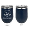 Master Chef Stainless Wine Tumblers - Navy - Single Sided - Approval