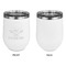 Master Chef Stainless Wine Tumblers - White - Single Sided - Approval