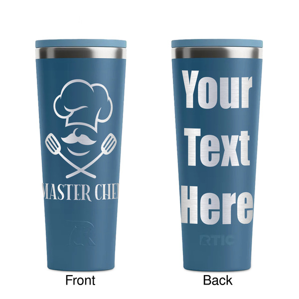 Master Chef Steel Blue RTIC Everyday Tumbler - 28 oz. - Front and Back