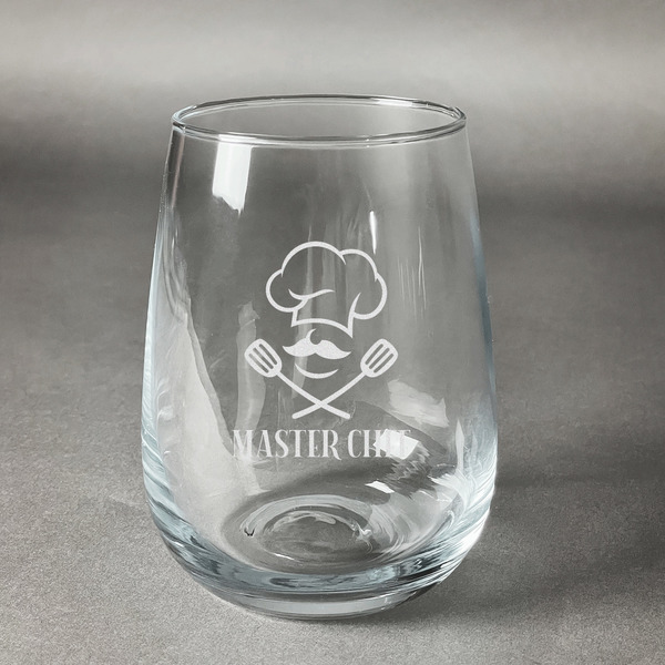 Custom Master Chef Stemless Wine Glass - Engraved (Personalized)