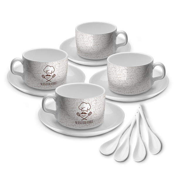 Custom Master Chef Tea Cup - Set of 4 (Personalized)