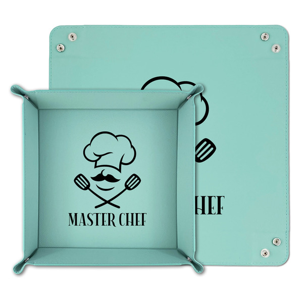 Master Chef Teal Faux Leather Valet Trays - PARENT MAIN