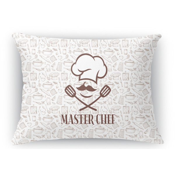 Custom Master Chef Rectangular Throw Pillow Case - 12"x18" w/ Name or Text