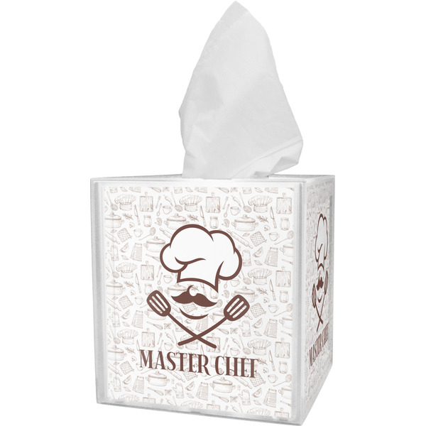 Custom Master Chef Tissue Box Cover w/ Name or Text