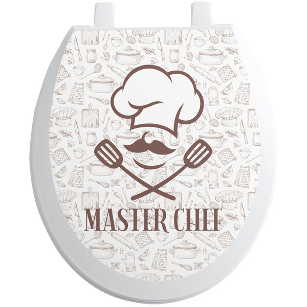 Custom Master Chef Toilet Seat Decal - Round (Personalized)
