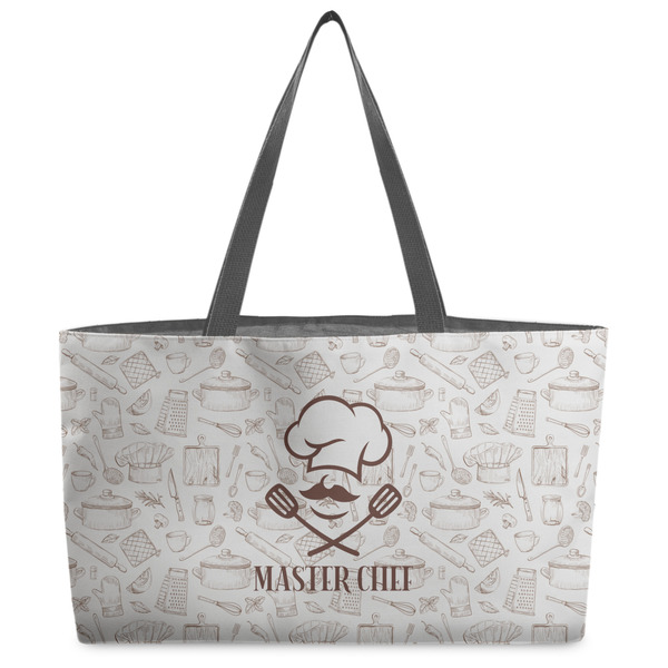 Custom Master Chef Beach Totes Bag - w/ Black Handles (Personalized)