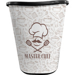 Master Chef Waste Basket - Single Sided (Black) w/ Name or Text