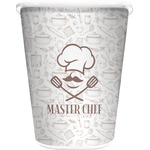 Master Chef Waste Basket - Double Sided (White) w/ Name or Text