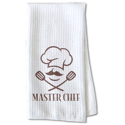 Master Chef Kitchen Towel - Waffle Weave - Partial Print (Personalized)