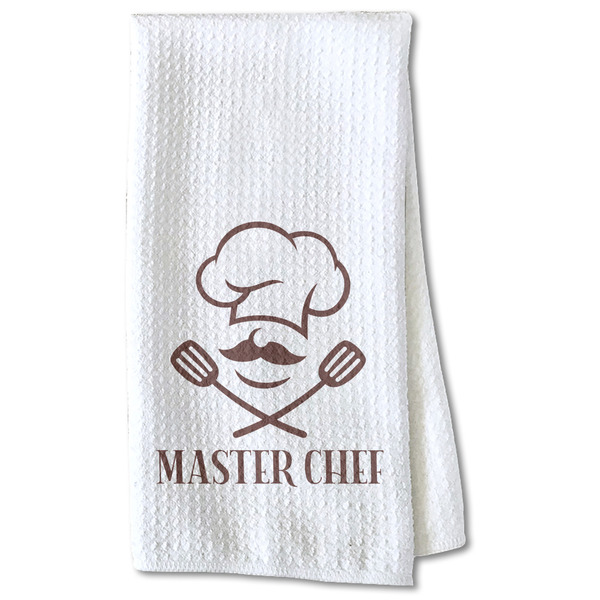 Custom Master Chef Kitchen Towel - Waffle Weave - Partial Print (Personalized)