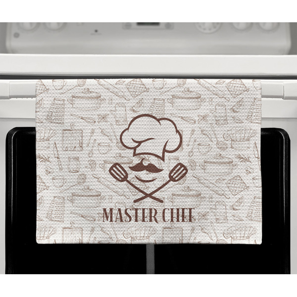 Master Chef Waffle Weave Towel - Full Color Print - Lifestyle2 Image