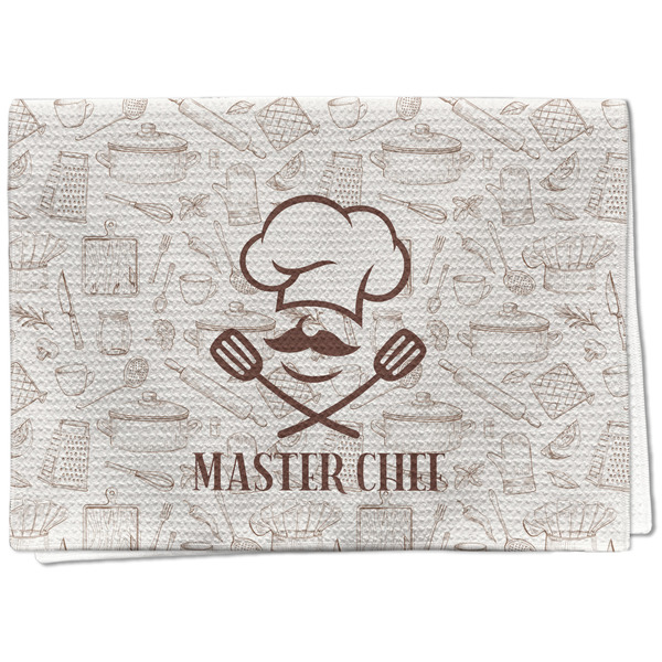Custom Master Chef Kitchen Towel - Waffle Weave - Full Color Print (Personalized)