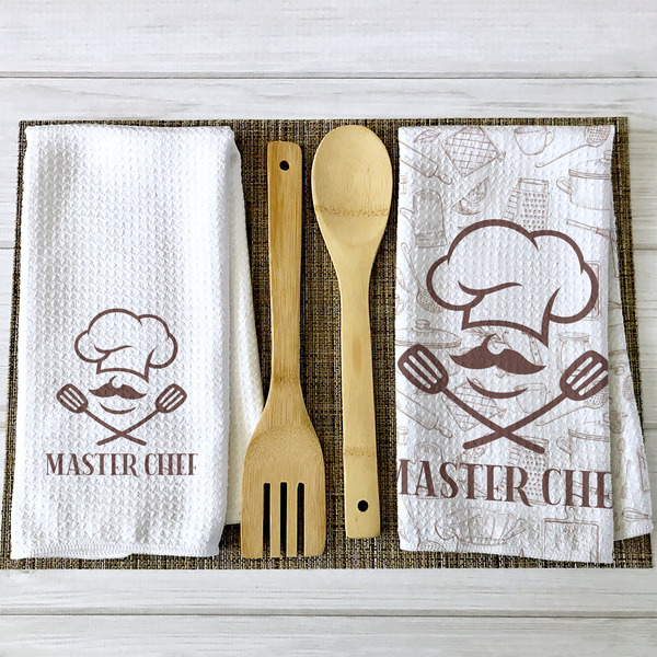 Master Chef Waffle Weave Towels - 2 Print Styles