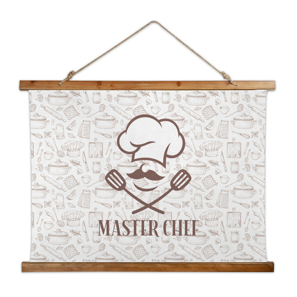 Custom Master Chef Wall Hanging Tapestry - Wide (Personalized)