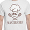 Master Chef White Crew T-Shirt on Model - CloseUp