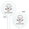 Master Chef White Plastic 5.5" Stir Stick - Double Sided - Round - Front & Back