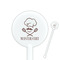 Master Chef 5.5" Round Plastic Stir Sticks - White - Single Sided (Personalized)