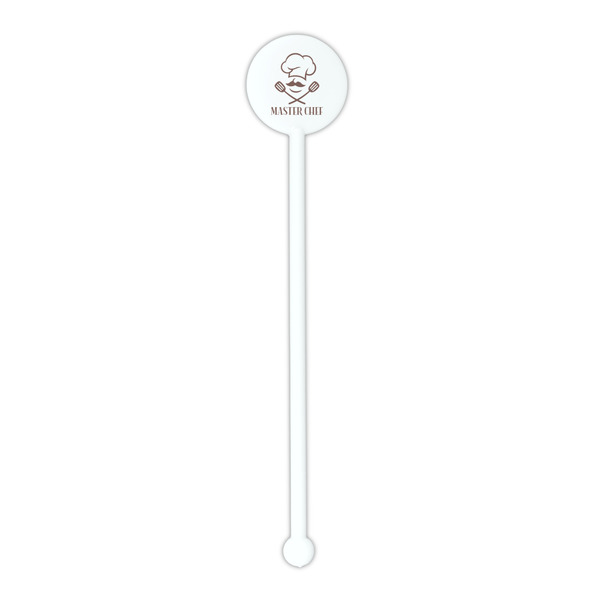 Master Chef White Plastic 5.5" Stir Stick - Round - Single Stick