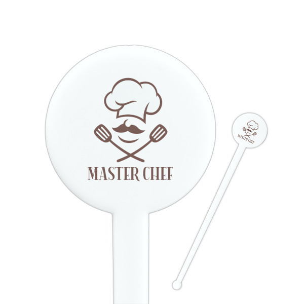 Custom Master Chef Round Plastic Stir Sticks (Personalized)