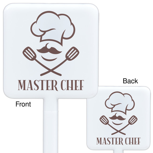 Master Chef White Plastic Stir Stick - Double Sided - Approval