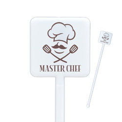 Master Chef Square Plastic Stir Sticks - Double Sided (Personalized)