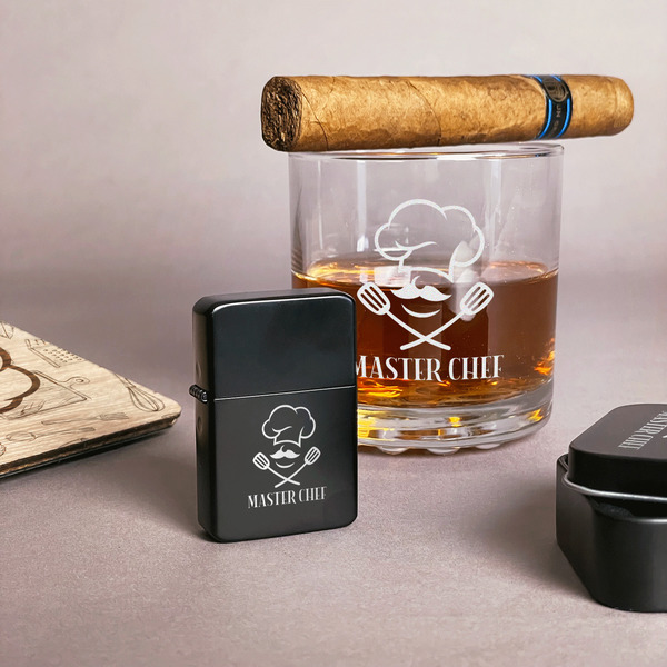 Master Chef Windproof Lighters - Black - In Context