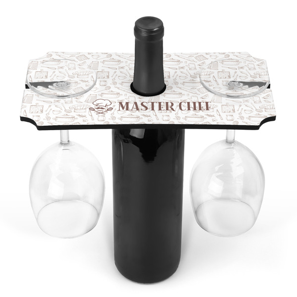 Custom Master Chef Wine Bottle & Glass Holder (Personalized)